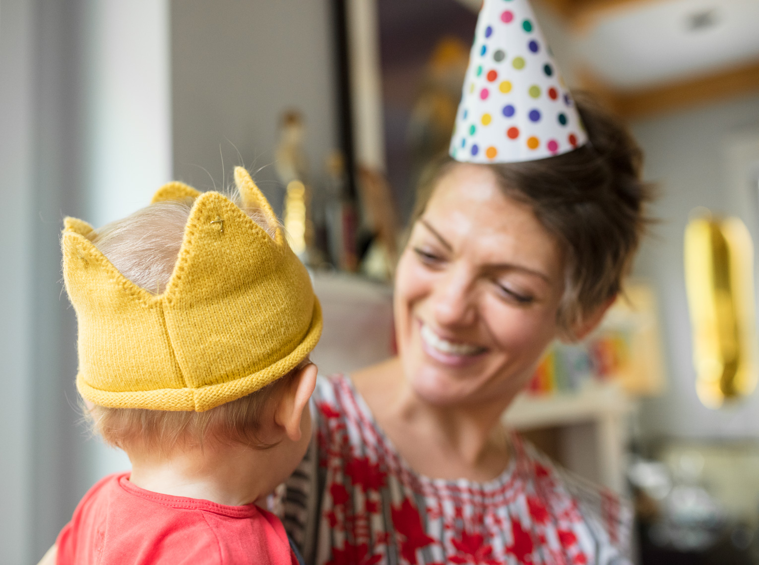 Woman  wearing birthday hat | Commercial Lifestyle Photographer