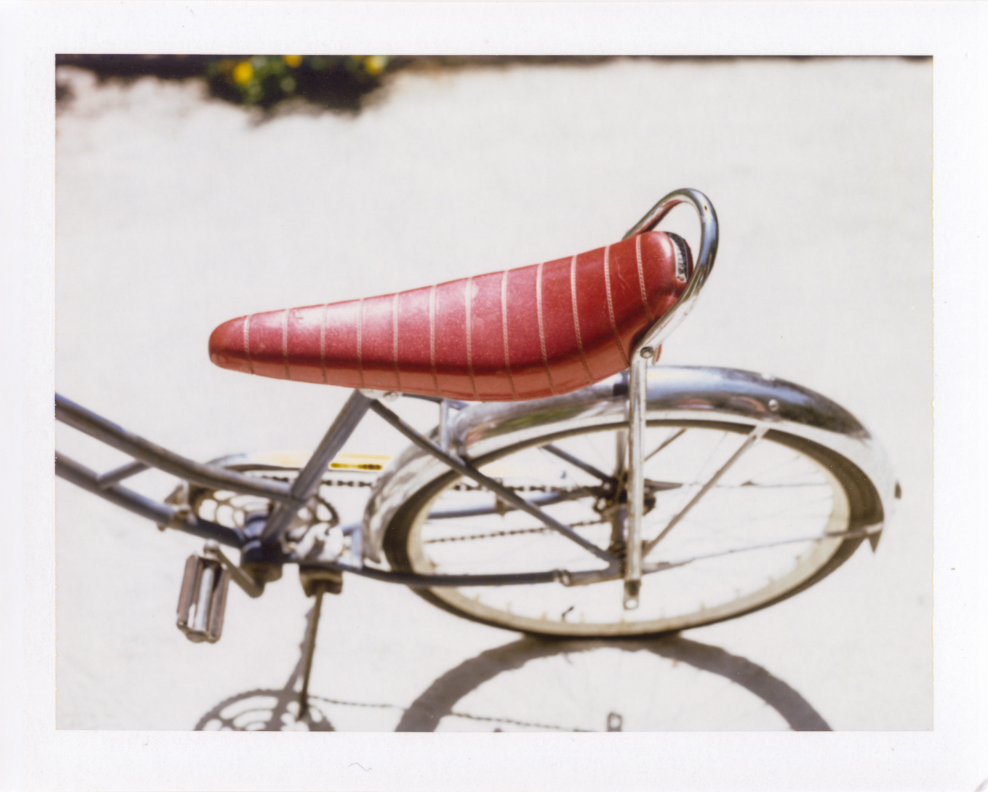 Vintage schwin bike | Photographer using Polaroid