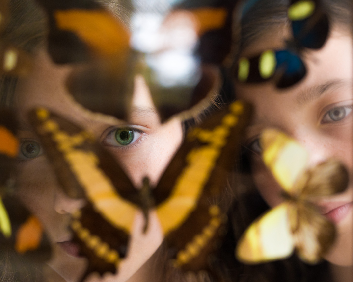 Ethereal twins with butterflies | Editorial Portrait Photographer