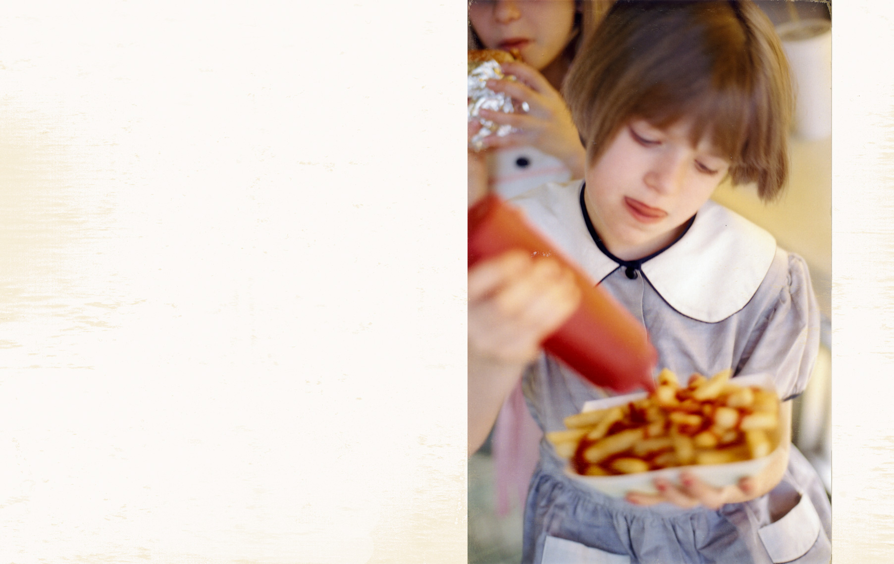 Pouring ketchup on french fries | Austin Photoshoot