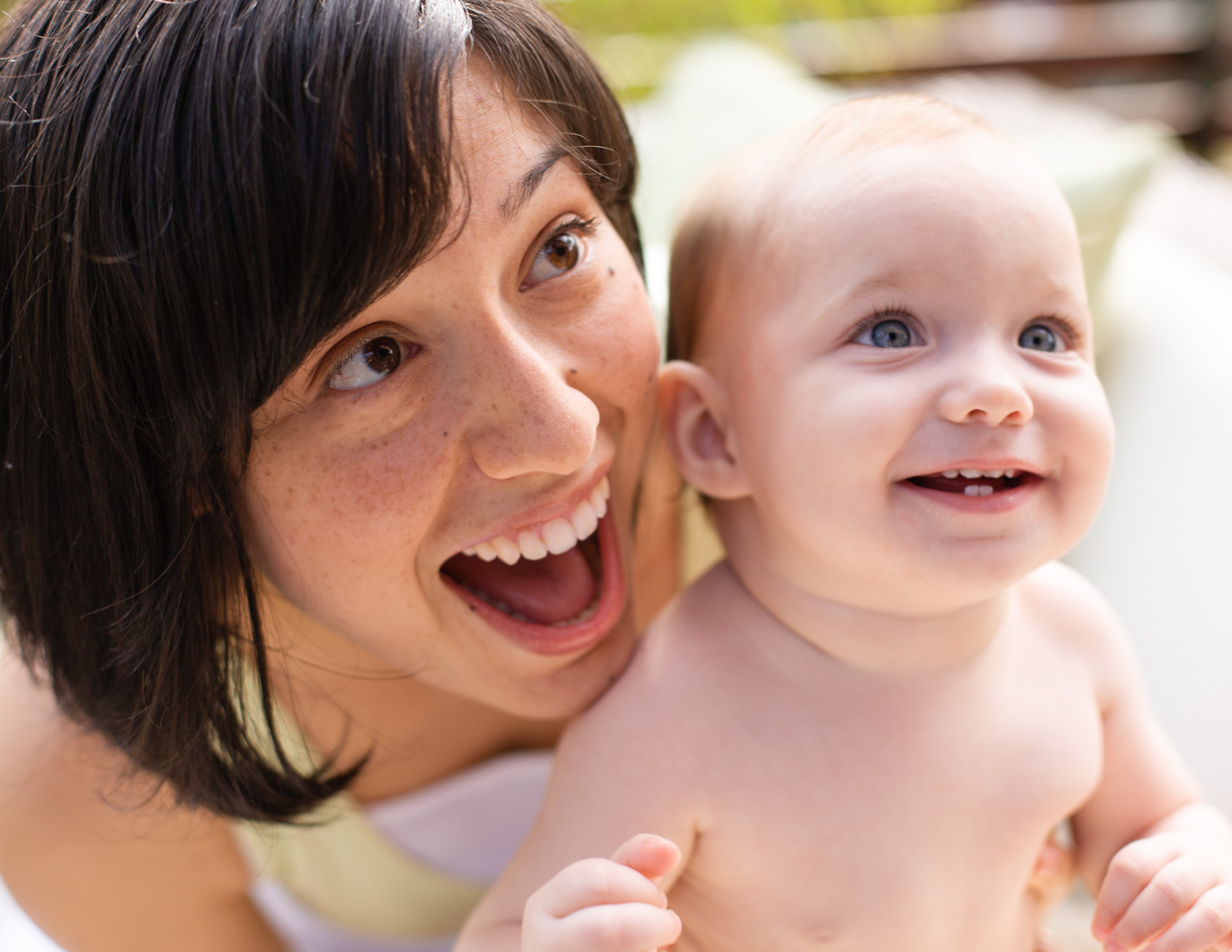 Excited baby with mom | Commercial Child Photographer