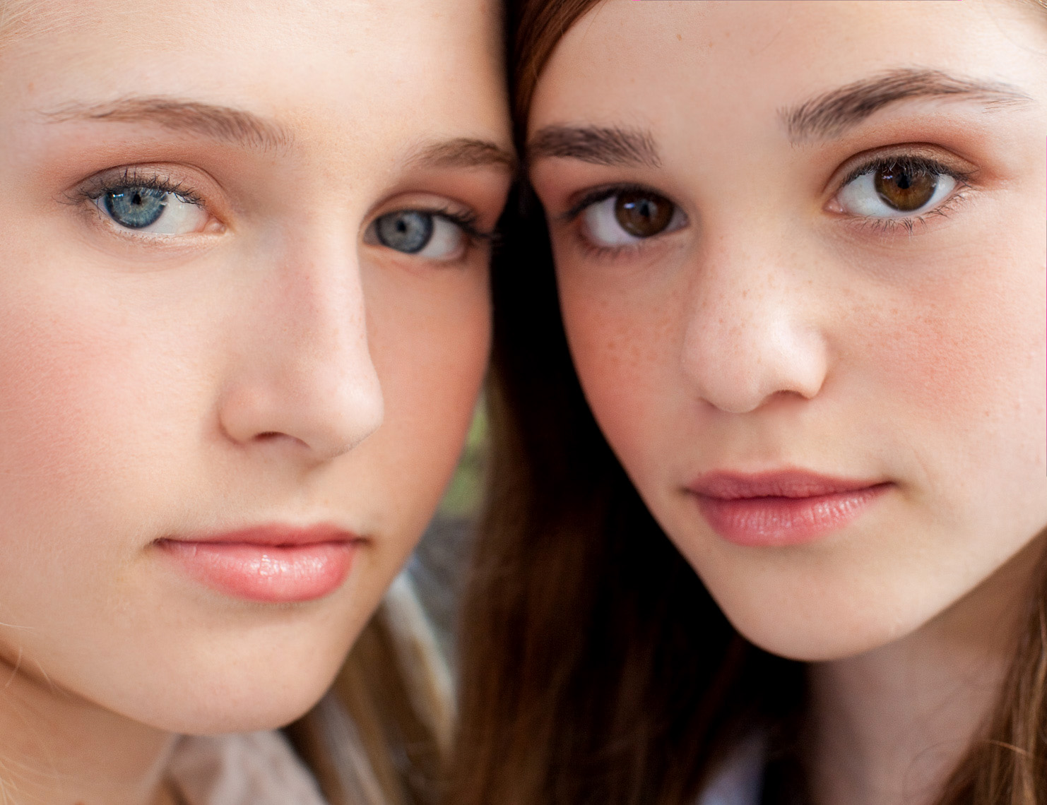 Two teen girls looking at camera | Editorial Portrait Photographer