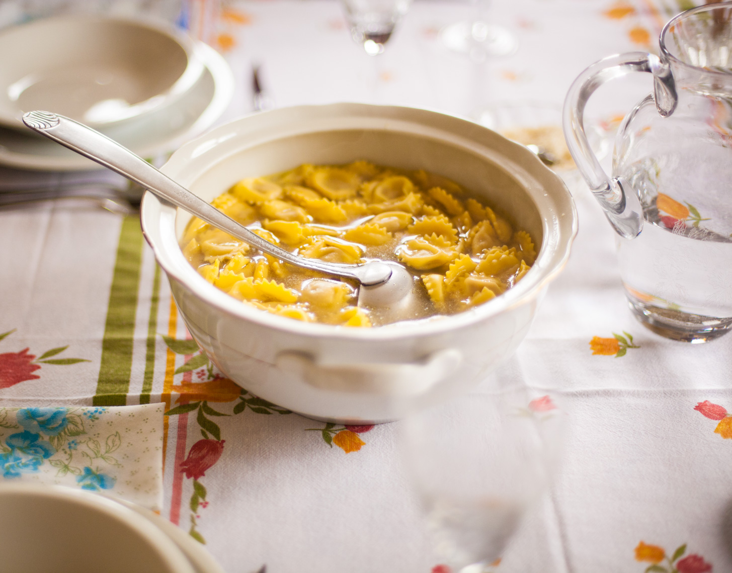 Homemade pasta on tablecloth | Visual Storytelling Photographer