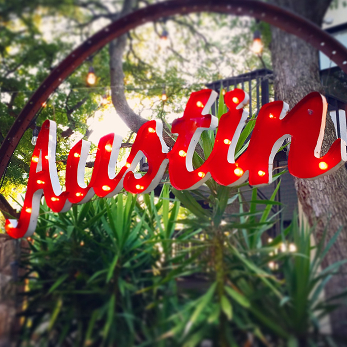 Colorful romantic Austin neon sign | Austin Lifestyle Photographer