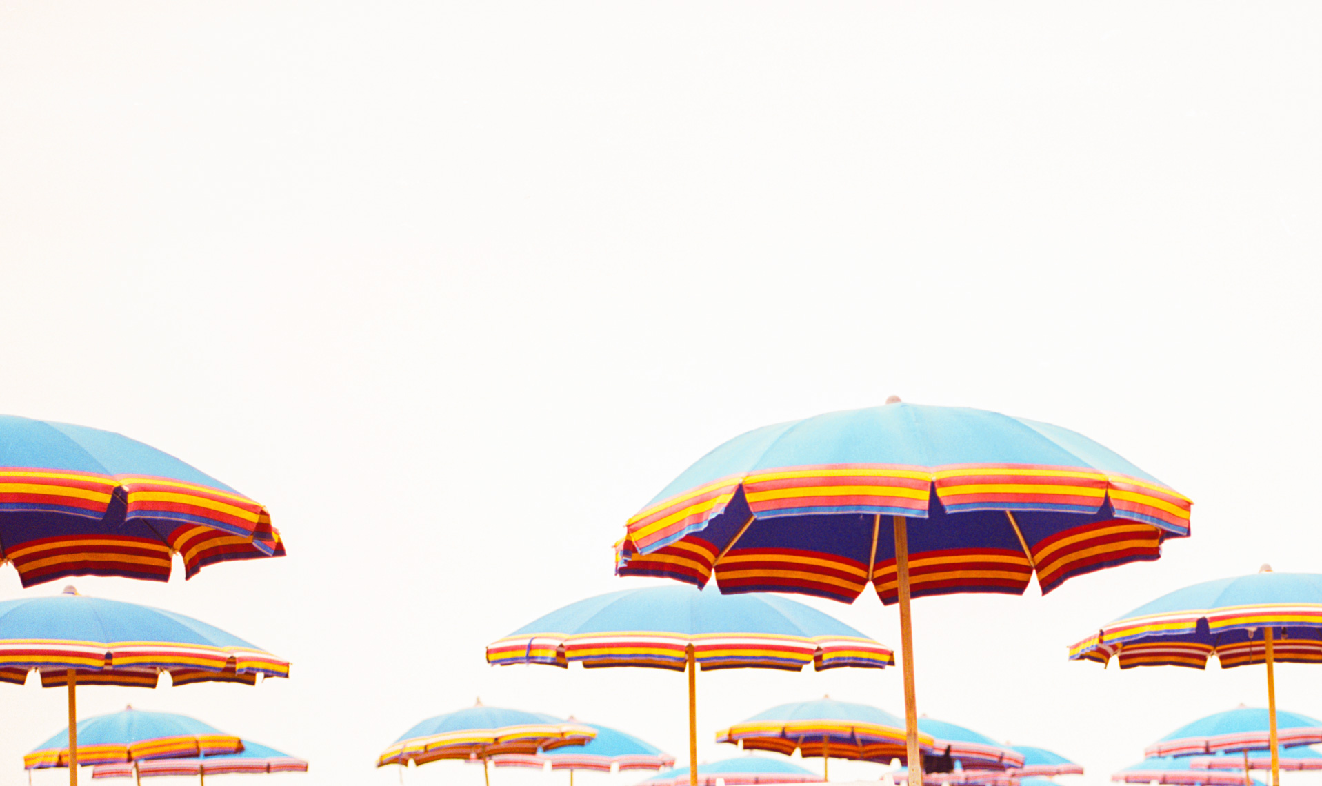 Italian beach umbrella rows | Austin Fine Art Photographer